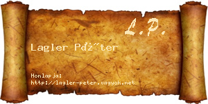 Lagler Péter névjegykártya